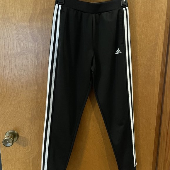 EUC Adidas Tiro 19 Training Pants Girls Black/White Size Large 14 Soccer Joggers - Picture 2 of 6